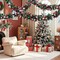 50 Feet Green Red Christmas Metallic Tinsel Twist Hanging Garland with Snowflake